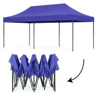 MultiGarden PAW-FGC Záhradný samorozkladací párty stan 3 x 6 m, modrý