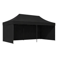 MultiGarden PAW-FGC Zahradní samorozkládací párty stan 3 x 6 m, černý 