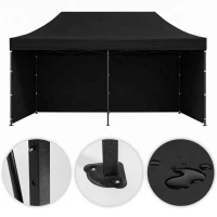 MultiGarden PAW-FGC Zahradní samorozkládací párty stan 3 x 6 m, černý 