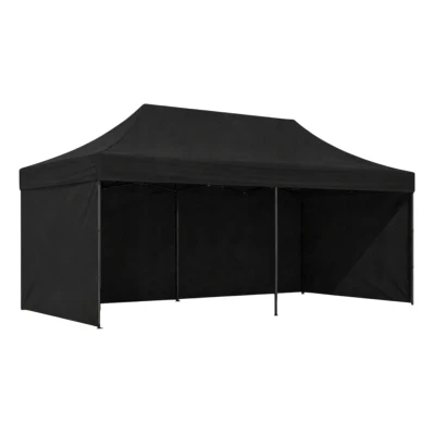 MultiGarden PAW-FGC Zahradní samorozkládací párty stan 3 x 6 m, černý 