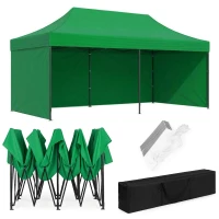 MultiGarden PAW-FGC Zahradní samorozkládací párty stan 3 x 6 m, zelený