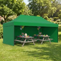 MultiGarden PAW-FGC Zahradní samorozkládací párty stan 3 x 6 m, zelený