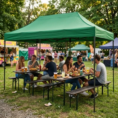 MultiGarden PAW-FGC Zahradní samorozkládací párty stan 3 x 6 m, zelený