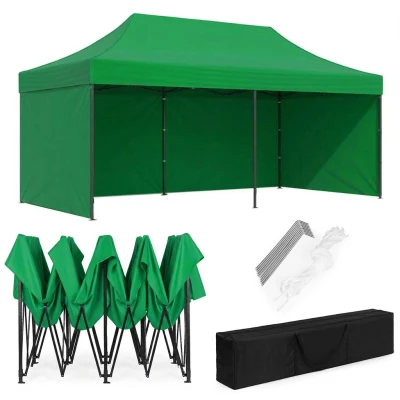 MultiGarden PAW-FGC Zahradní samorozkládací párty stan 3 x 6 m, zelený