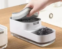 Verk 24599 Dávkovač mýdla s držákem na houbičku 400ml, černý