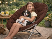 Verk 14645 Turistické skládací křeslo s polstrováním Moon Chair, hnědé