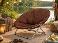 Verk 14645 Turistické skládací křeslo s polstrováním Moon Chair, hnědé