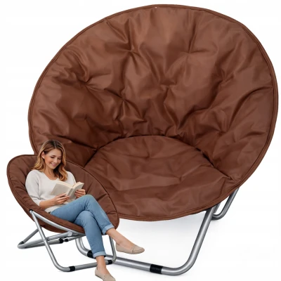 Verk 14645 Turistické skládací křeslo s polstrováním Moon Chair, hnědé