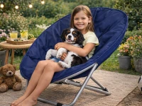Verk 14645 Turistické skládací křeslo s polstrováním Moon Chair, modré