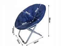 Verk 14645 Turistické skládací křeslo s polstrováním Moon Chair, modré