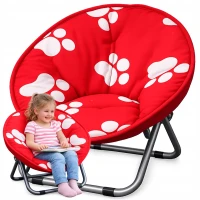 Verk 14648 Dětské skládací turistické křeslo Moon Chair 50 cm, červené