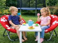 Verk 14648 Dětské skládací turistické křeslo Moon Chair 50 cm, červené