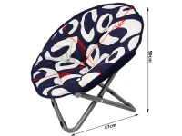Verk 14648 Dětské skládací turistické křeslo Moon Chair 50 cm, modré