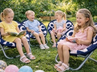 Verk 14648 Dětské skládací turistické křeslo Moon Chair 50 cm, modré