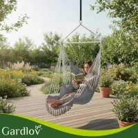 Gardlov 27387 Brazílsky závesný hojdací kreslo s vankúšmi 220 x 100 cm, sivé