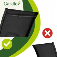 Gardlov 27566 Sada záhradných stoličiek, stohovateľné, 4 ks, čierne 