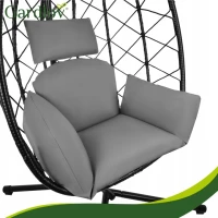 Gardlov 27652 Zavesené hojdacie kreslo s vankúšmi 185 cm, nosnosť až 150 kg, čierne