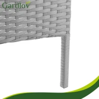 Gardlov 26910 Záhradný nábytok - pohovka, 2 kreslá, stolík so sklenenou doskou, sivý ratan