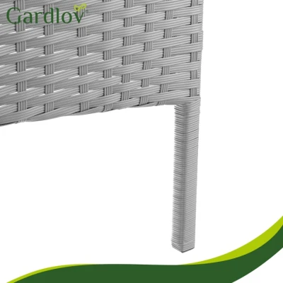 Gardlov 26910 Záhradný nábytok - pohovka, 2 kreslá, stolík so sklenenou doskou, sivý ratan