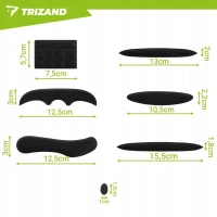 Trizand 27557 Sada výstelky do prilby, 54 ks, čierna