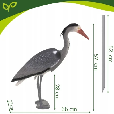 Gardlov 27419 Záhradná dekorácia volavka 66 cm, sivá