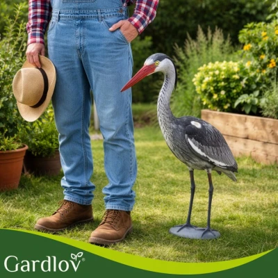 Gardlov 27419 Záhradná dekorácia volavka 66 cm, sivá