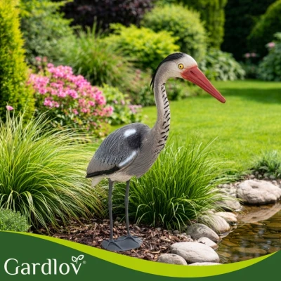 Gardlov 27419 Záhradná dekorácia volavka 66 cm, sivá