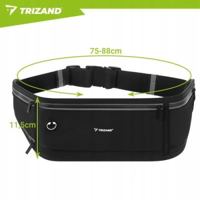 Trizand 27409 Ledvinka na běhání 75 - 110 cm, černá