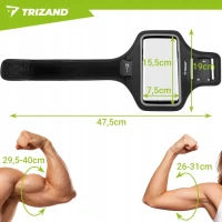 Trizand 27584 Sportovní pouzdro na ruku 19 x 47,5 cm, černé