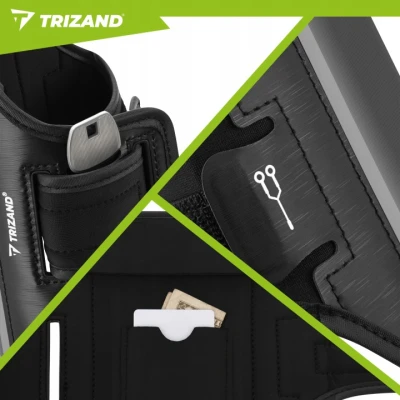 Trizand 27584 Sportovní pouzdro na ruku 19 x 47,5 cm, černé