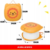Kruzzel 27607 Dětský skládací nočník, přenosný, lev
