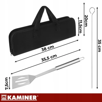 Kaminer 27184 Sada grilovacích nástrojů v pouzdře 9 ks