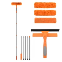 Ruhhy 27685 Teleskopická stierka na okná 180 cm, 3 v 1, oranžová