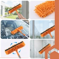Ruhhy 27685 Teleskopická stierka na okná 180 cm, 3 v 1, oranžová