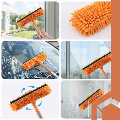 Ruhhy 27685 Teleskopická stierka na okná 180 cm, 3 v 1, oranžová