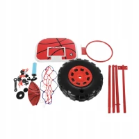 Trizand 27447 Nastavitelný basketbalový koš 109 - 170 cm s míčem a pumpičkou