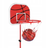 Trizand 27447 Nastavitelný basketbalový koš 109 - 170 cm s míčem a pumpičkou
