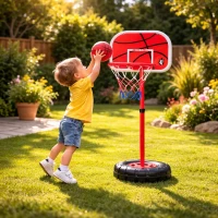Trizand 27447 Nastavitelný basketbalový koš 109 - 170 cm s míčem a pumpičkou