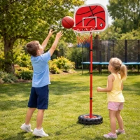 Trizand 27447 Nastavitelný basketbalový koš 109 - 170 cm s míčem a pumpičkou