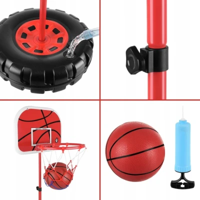 Trizand 27447 Nastavitelný basketbalový koš 109 - 170 cm s míčem a pumpičkou