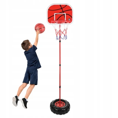 Trizand 27447 Nastavitelný basketbalový koš 109 - 170 cm s míčem a pumpičkou