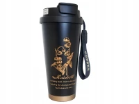 Verk 07387 Termohrnek Coffee s poutkem, nerez, 530 ml, černý