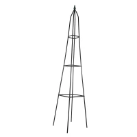 Luaro KX3304 Pergola zahradní kovová kuželová 195 x 39 x 39 cm, černá