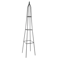Luaro KX3304 Pergola zahradní kovová kuželová 195 x 39 x 39 cm, černá