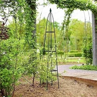 Luaro KX3304 Pergola zahradní kovová kuželová 195 x 39 x 39 cm, černá