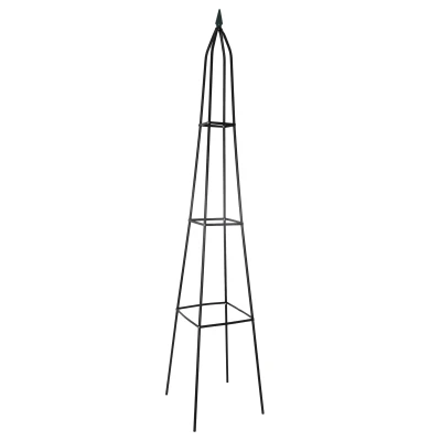 Luaro KX3304 Pergola zahradní kovová kuželová 195 x 39 x 39 cm, černá