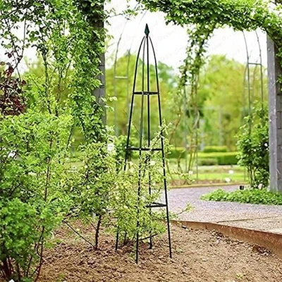 Luaro KX3304 Pergola zahradní kovová kuželová 195 x 39 x 39 cm, černá