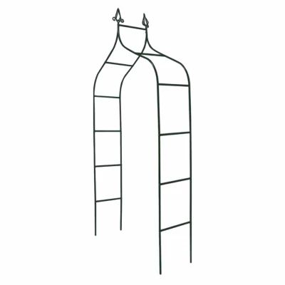 Luaro KX3303 Záhradný kovový oblúk s hrotmi, 265 cm, čierny