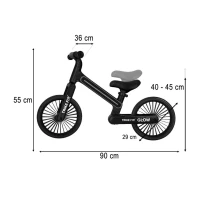 Trike Fix KX2867 Odrážedlo Glow LED - černé
