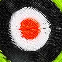 KIK KX3820 Silikonový terč + házecí sekery a hvězdice, stojan, sada XXL